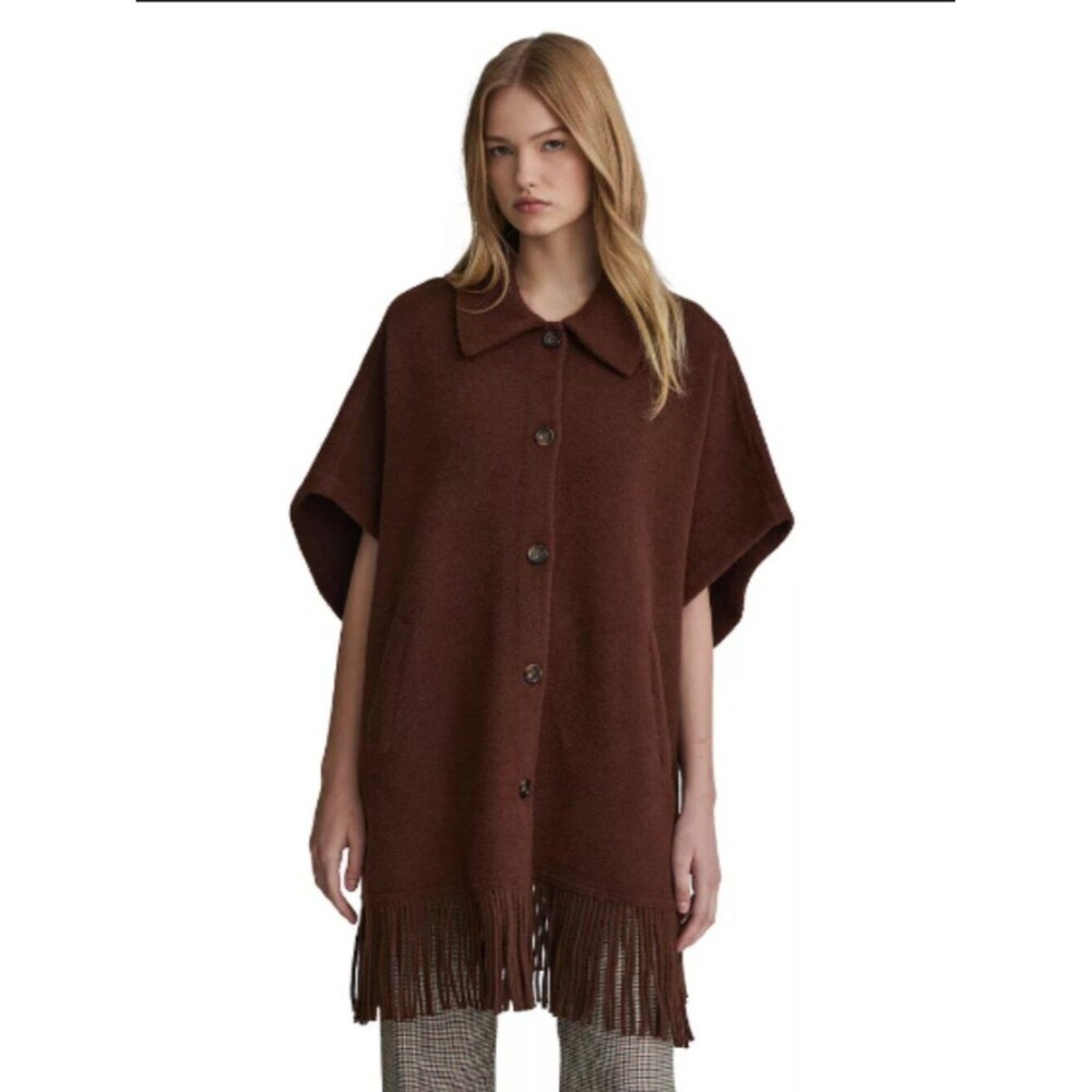 NVLT mink eyelash short fringe coatigan Oversized  Size M